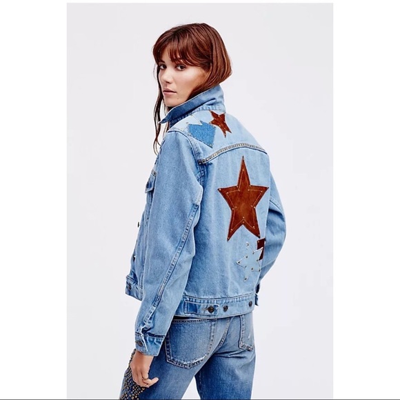 NWT Free People X Understated Leather Lone Star Denim Jacket - Picture 11 of 14